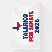 2026年テキサス州上院選挙 タラリコ支持 横断幕 (縦)