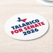 2026年テキサス州上院選挙 タラリコ ラウンドペーパーコースター (アングル)