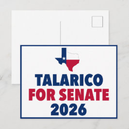 2026年テキサス州上院選 タラリコ支持 ポストカード