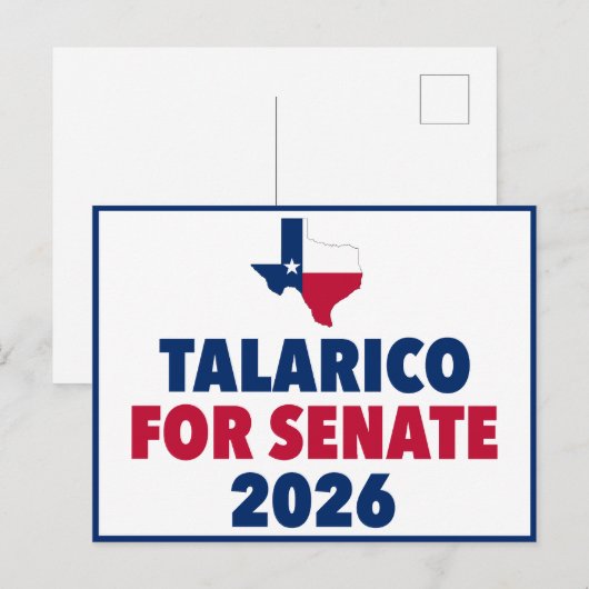 2026年テキサス州上院選 タラリコ支持 ポストカード (正面/裏面)