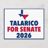 2026年テキサス州上院選 タラリコ支持 ポストカード (正面)