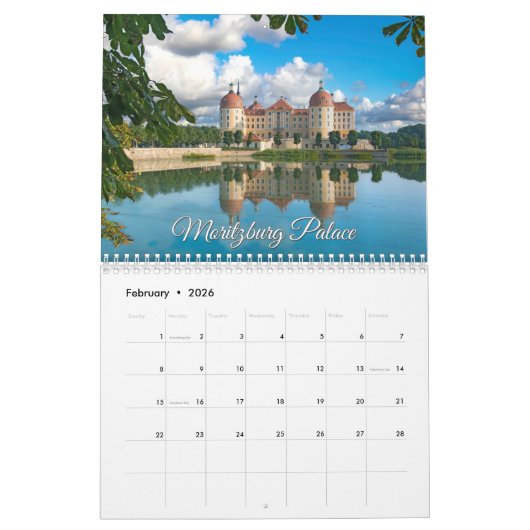 2026年ドイツの宮殿 カレンダー (2月 2026)