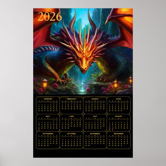 2026年ドラゴンカレンダー ポスター (正面)