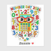 2026年ナンバーデー カラフル数学ステッカー 学校用 シール (シート)