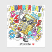 2026年ナンバーデー ロックスター数学ステッカー 子供用 シール (シート)