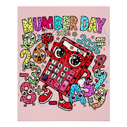 2026年ナンバーデー 数学ポスター キッズ UK教室 ポスター (正面)