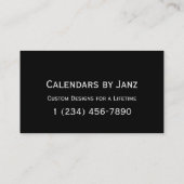 2026年ネオンホワイトカレンダーバイジャンツ 名刺 (裏面)