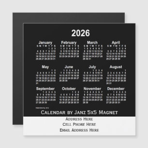 2026年ネオンホワイトビジネスカレンダーbyヤンツ