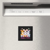 2026年ハッピーイースター かわいいウサギ イースターのお祝い 女性 マグネット (インサイチュ (食洗機))