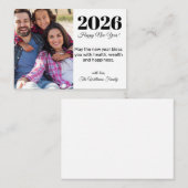 2026年ハッピーニューイヤーモダン、脚本、休日の写真 ノートカード (正面/裏面)