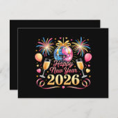 2026年ハッピーニューイヤー大晦日パーティーカウントダウン シーズンカード (正面/裏面)