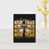 2026年ハッピーニューイヤー ゴールドコケット ボウ ディスコボールC カード (黄色い花)