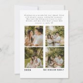 2026年ハッピーニューイヤー フォト ファミリー カレンダー カード ４枚 (正面)