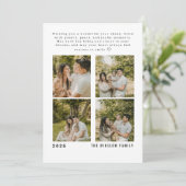 2026年ハッピーニューイヤー フォト ファミリー カレンダー カード ４枚 (スタンド正面)