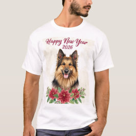 2026年ハッピーニューイヤー 犬好き Tシャツ