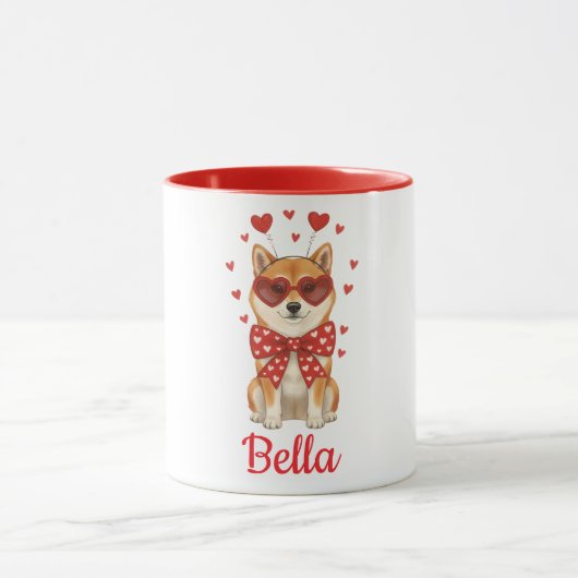 2026年バレンタインデー 柴犬 コーヒーマグ マグカップ (中央)