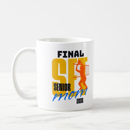 2026年バレーボールママ卒業クラス コーヒーマグカップ (左)