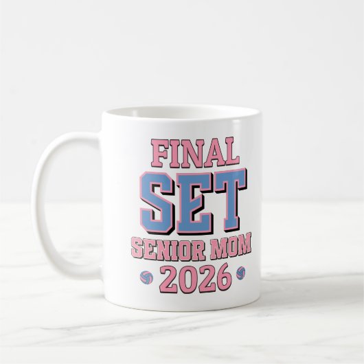 2026年バレーボールママ卒業クラス コーヒーマグカップ (左)