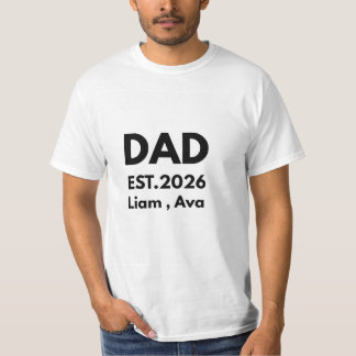 2026年パパになるお父さん用キッズ名入りTシャツ Tシャツ