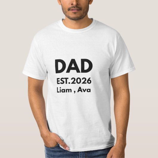 2026年パパになるお父さん用キッズ名入りTシャツ Tシャツ (正面)