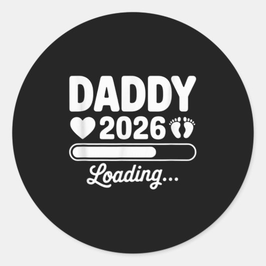 2026年パパになるよ！妊婦発表・新米パパ ラウンドシール (正面)