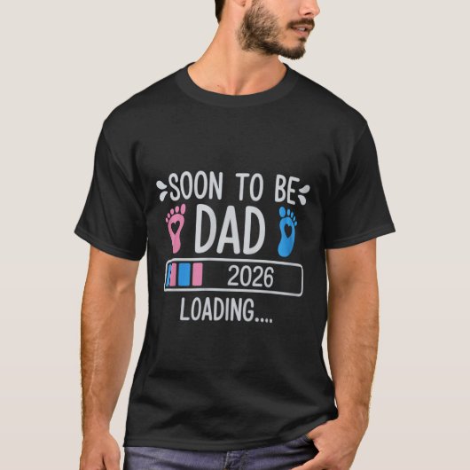 2026年パパになる予定 おめでたロード中 妊娠発表 Tシャツ (正面)