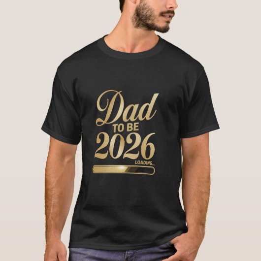 2026年パパになる予定 パパに昇格 Tシャツ (正面)