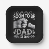 2026年パパになる予定 プレママ 妊娠 報告 ペーパープレート (正面)