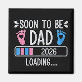 2026年パパになる予定 ローディング中 妊娠発表 マグネット (正面)
