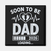2026年パパになる予定 ローディング中 妊娠発表 マグネット (正面)