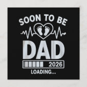 2026年パパになる予定 ローディング中 妊娠発表 招待状 (正面)