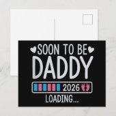 2026年パパになる予定 ローディング 妊娠発表 案内ポストカード (正面/裏面)