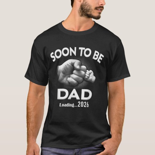 2026年パパになる予定 初めてのパパ 2026 Tシャツ (正面)