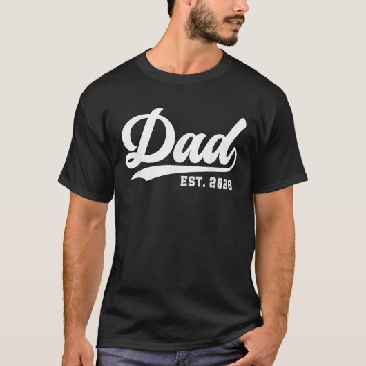 2026年パパになる予定 2026年パパに昇格 2026年パパ Tシャツ (正面)