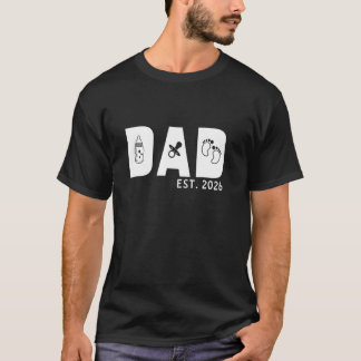 2026年パパになる初めての父の日 2026年お父さんに昇格 Tシャツ