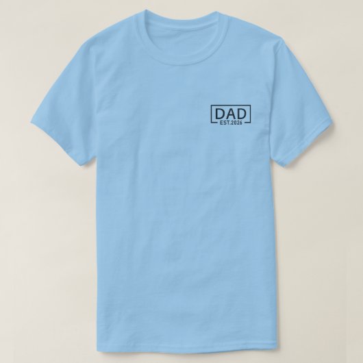 2026年パパ予定 2026年赤ちゃん予定 ロゴパパ2026 Tシャツ (デザイン正面)