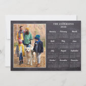 2026年パーソナライズされた家族素朴写真カレンダー シーズンカード (正面)