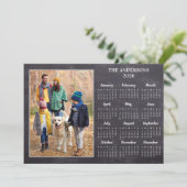 2026年パーソナライズされた家族素朴写真カレンダー シーズンカード (スタンド正面)