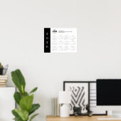 2026年ビジネスロゴ通年ウォールカレンダーポスター ポスター (ホームオフィス)