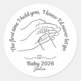 2026年ピンクのカスタムネームクラシック赤ちゃん ラウンドシール