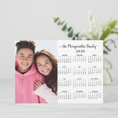2026年ピンク モダン ミニマリスト ファミリー フォト カレンダー (スタンド正面)