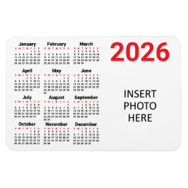 2026年フォトカレンダーマグネット（色を選べます） マグネット