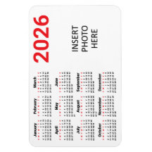 2026年フォトカレンダーマグネット(色を選べます)