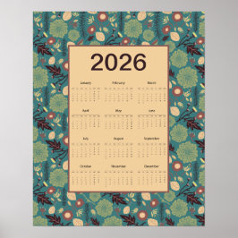 2026年フラワーカレンダーポスター ポスター