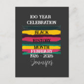 2026年ブラックヒストリー月間100周年記念 ポストカード (正面)
