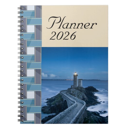 2026年プランナーノート　穏やかな青い海 ノートブック (正面)