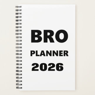 2026年プランナー 男性用ブラザープランナー 白地に黒文字 プランナー手帳