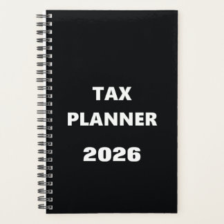 2026年プランナー 税金プランナー 黒と白のデザイン プランナー手帳