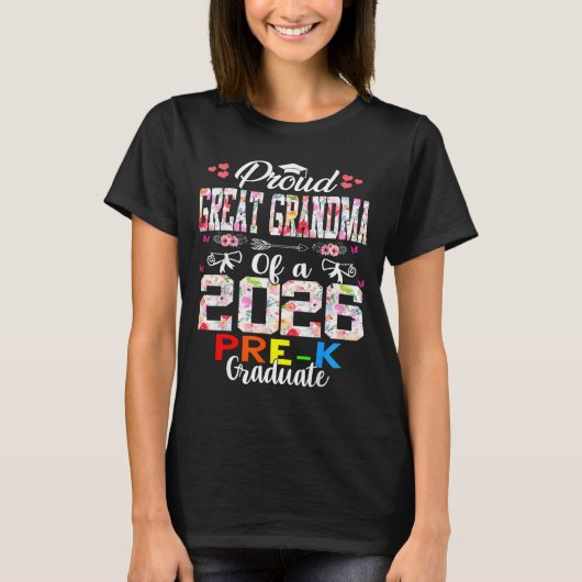 2026年プレキ卒園児の誇りある曾祖母たち Tシャツ (正面)