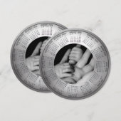 2026年ベイビー カレンダー ホリデー カード (正面/裏面)